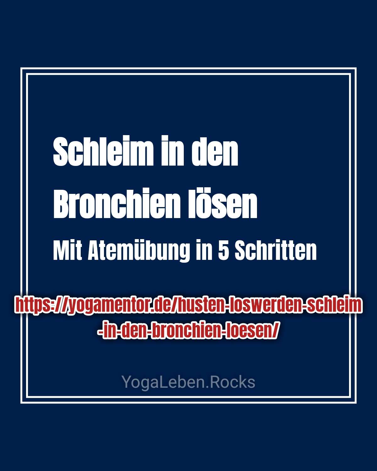 Schleim in den Bronchien lösen - Mit Atemübung in 5 Schritten