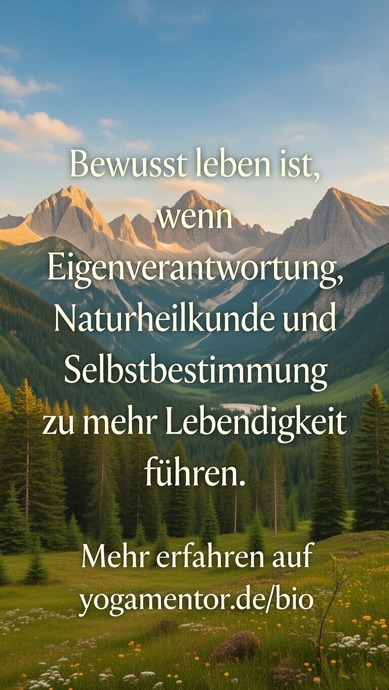 Yogatherapeutin Heilpraktikerin: Bewusst Leben ist wenn Eigenverantwortung - Naturheilkunde und Selbstbestimmung