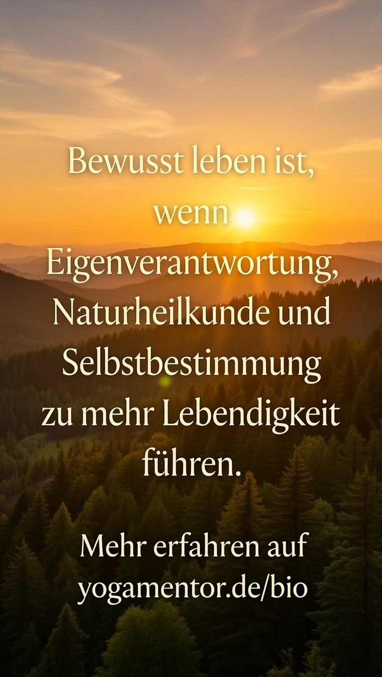Yogatherapeutin Heilpraktikerin: Bewusst Leben ist wenn Eigenverantwortung - Naturheilkunde und Selbstbestimmung
