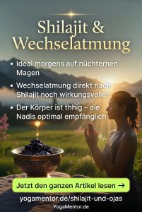 Shilajit und Wechselatmung am Morgen auf nüchternen Magen üben